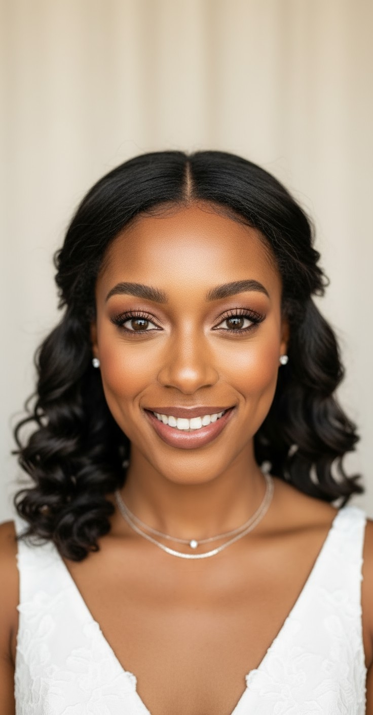 After Loose Curls Wedding Hair